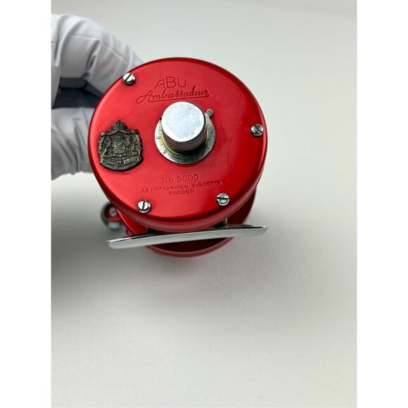 Vintage Rare Early Abu Ambassadeur No. 5000 Fishing Reel Sweden & Leather Case E - Picture 2 of 15